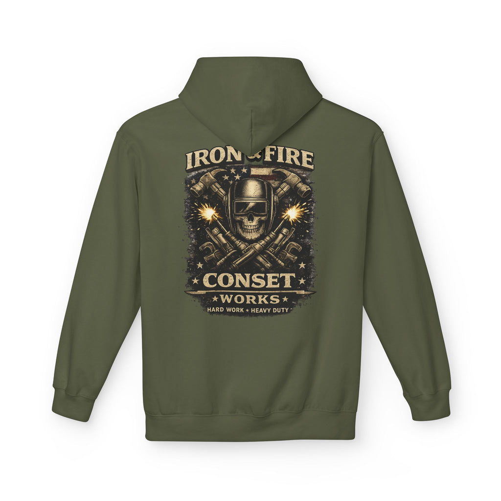 CONSET WORKS – Iron y fire heavy duty hoodie